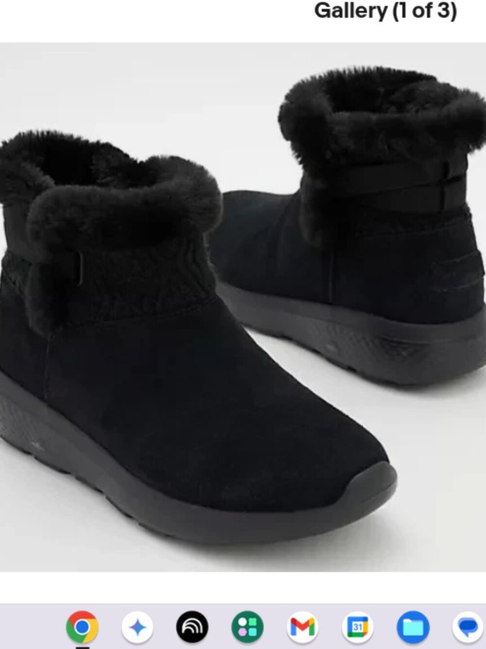 Skechers On-the-GO City Suede Boots-Winter Gleam-Black-8M-NIB-A612533